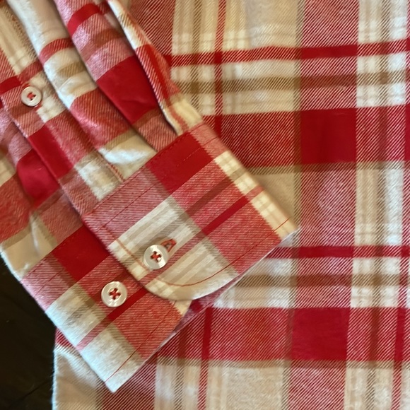 Tyler Boe Red Tan Plaid Flannel Shirt XL Brand New With Tags - Picture 3 of 15